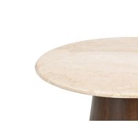 Bottecino bijzettafel ø75 cm - donkerbruin/beige