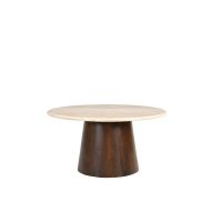 Bottecino bijzettafel ø75 cm - donkerbruin/beige