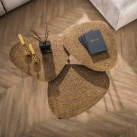 Lazio salontafel driehoekig brons | set van 3 van het woonmerk Fraaai