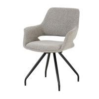 Livingfurn Capp draaibare eetkamerstoel - taupe
