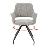 Livingfurn Capp draaibare eetkamerstoel - taupe