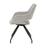 Livingfurn Capp draaibare eetkamerstoel - taupe