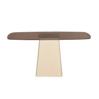 Marron sidetable 140 cm beige/walnoot