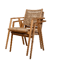 Anya stapelstoel - teakhout