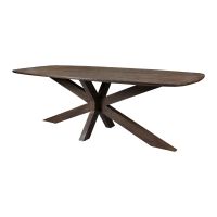 Lissabon eettafel Deens ovaal 210 cm - donkerbruin