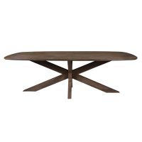 Lissabon eettafel Deens ovaal 210 cm - donkerbruin