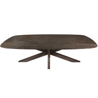 Lissabon eettafel Deens ovaal 240 cm - donkerbruin