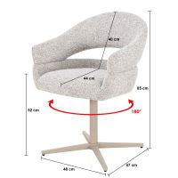 Jade draaistoel - beige