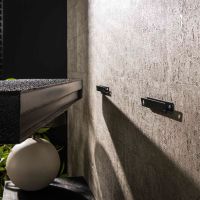 Sani wandplank - 150 cm - metallic - zwart - OUTLET B