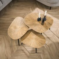 Samia salontafel set van 3 vierhoekig - brons