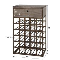 Nowi wijnkast 1 lade - brons antiek