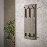 Nowi kapstok 2x3 haken hoog - brons antiek