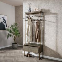 Fraaai Nowi garderobemeubel roede  - brons antiek