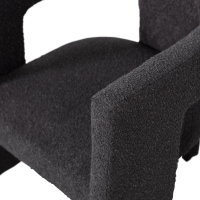 Tiwa fauteuil bouclé donkergrijs van het woonmerk Woood