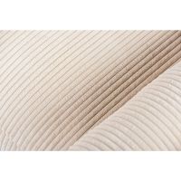 Amber 3-zits hoekbank links ribstof - beige/poot zwart