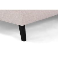 Suus 3-zits hoekbank links stof - beige/poot zwart