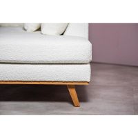 Cleo 3-zits hoekbank rechts stof - naturel