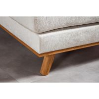 Loris 3-zits hoekbank rechts stof - champagne