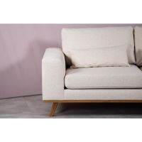 Grande 3-zits hoekbank rechts stof - beige