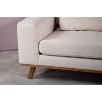 Grande 3-zits hoekbank rechts stof - beige