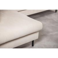 Lois 3-zits hoekbank links stof - beige