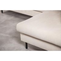 Lois 3-zits hoekbank rechts stof - beige