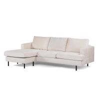 Aubrey 3-zitsbank L+R stof - champagne