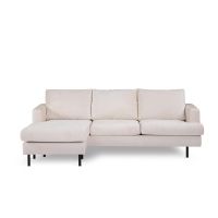 Aubrey 3-zitsbank L+R stof - champagne