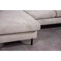 Aubrey 3-zitsbank L+R stof - champagne