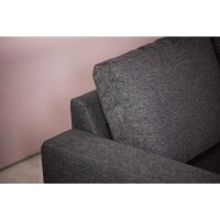 Dortmund 6-zits hoekbank L+R stof - antraciet