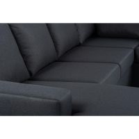 Vurna Nola 3-zits hoekbank rechts stof - antraciet