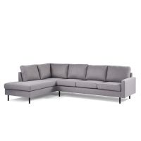 Dianna 3-zits hoek links stof - grijs