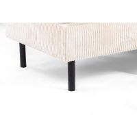 Silon 3-zits hoekbank links ribstof - beige