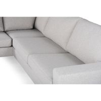 Cover 3-zits hoekbank links stof - grijs