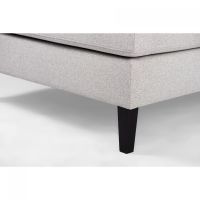 Cover 3-zits hoekbank links stof - grijs