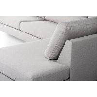 Cover 3-zits hoekbank rechts stof - grijs