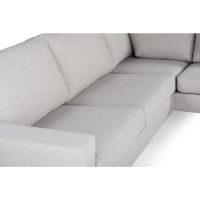 Cover 3-zits hoekbank rechts stof - grijs