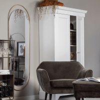 Sanou spiegel ovaal XL 168x60 cm antique brass van het woonmerk Woood