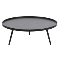 Mesa bijzettafel hout zwart 36xø100 cm van het woonmerk Woood