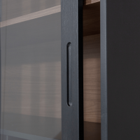 James vitrinekast noten/zwart 125cm