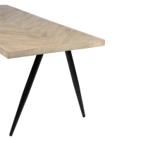 Tablo tafelblad mangohout visgraat 200x90 cm van het woonmerk Woood.