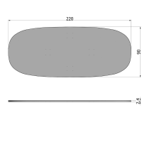 Tablo tafelblad eiken ovaal 220x90 cm van het woonmerk Woood.