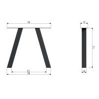 Tablo onderstel A-poot outdoor metaal zwart (1 stuks) van het woonmerk Woood