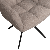 Vinny armstoel draaibaar bouclé zand van het woonmerk WOOOD