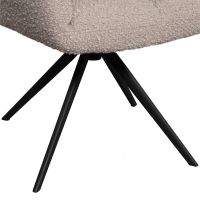 Vinny armstoel draaibaar bouclé zand van het woonmerk WOOOD