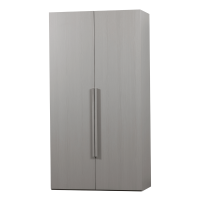 Rens 2-deurs wandkast 110 cm notenhout kiezelgrijs van het woonmerk Woood