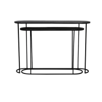Bocov sidetable antiek lood/zwart | set van 2 van het woonmerk Light & Living