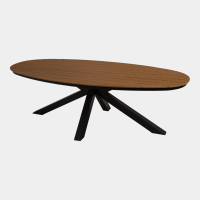Arezzo tuintafel ovaal polywood teaklook 240x110 cm van het woonmerk Les