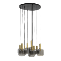 Lekar hanglamp Ø83.5 cm 9L antiek brons/smoke glas van het woonmerk Light & Living