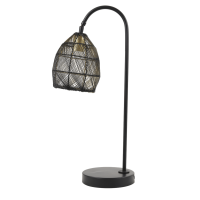 Meya tafellamp 23x18x60 cm zwart/goud van het woonmerk Light&Living